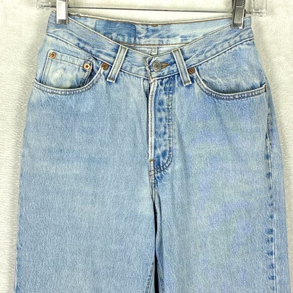 VTG 90s Levis 501 Jeans Women 5 Short (26x29) Button Fly Distressed Faded USA - Picture 3 of 12
